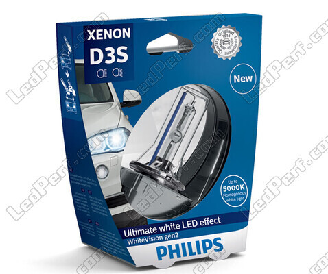 Lamp Xenon D3S Philips WhiteVision Gen2 +120% 5000K - 42403WHV2S1