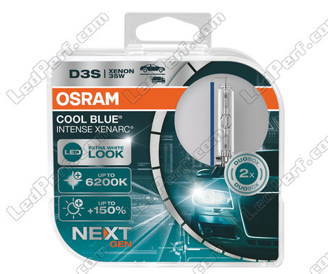 Paar D3S Xenon Lampen Osram Xenarc Cool Blue Intense NEXT GEN 6200K in de verpakking - 66340CBN-HCB