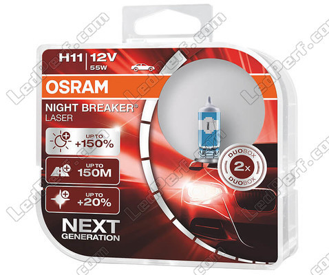 Set van 2 lampen H11 Osram Night Breaker Laser + 150% - 64211NL-HCB