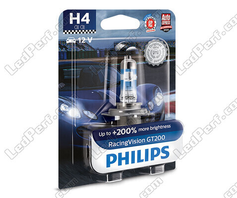 1x lamp H4 Philips RacingVision GT200 60/55W +200% - 12342RGTB1