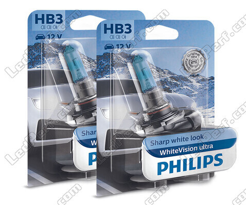 Set van 2 lampen HB3 Philips WhiteVision ULTRA + Nachtlampen - 9005WVUB1