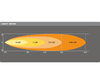 Grafiek van de lichtbundel Spot van de LED-lichtbalk Osram LEDriving® LIGHTBAR VX250-SP