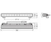 Schema van Afmetingen van de LED-lichtbalk Osram LEDriving® LIGHTBAR SX300-SP