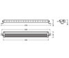 Schema van de Afmetingen LED-lichtbalk Osram LEDriving® LIGHTBAR VX500-SP