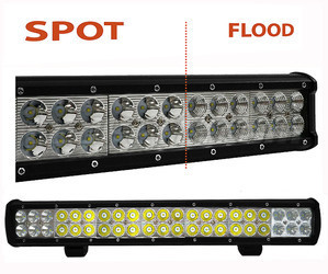 Ledbalk CREE met Dubbele rij 126 W 8900 lumen voor 4X4, vrachtwagen en tractor. Spot VS Flood