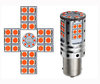 P21W ledlamp met hoog vermogen oranje LEDs R5W PY21W P21 5W BA15S oranje LEDs fitting P21W BAU15S