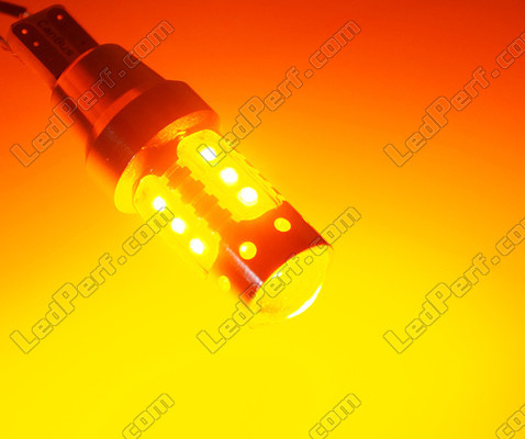 W16W T15 oranje ledlamp Leds met led details W16W fitting T15 12V