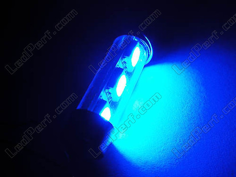Soffittenlamp led plafondverlichting, kofferbak, handschoenenkastje, nummerplaat blauw 37 mm - C5W