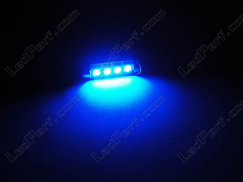 Soffittenlamp led plafondverlichting, kofferbak, handschoenenkastje, nummerplaat blauw 42mm - C10W