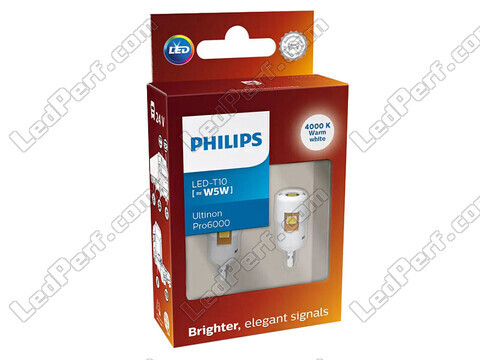 2x W5W LED-lampen Philips Ultinon PRO6000 - Vrachtwagen 24V - 4000K - 24961WU60X2