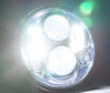 Optiek Motor Full LED Chroom voor Rond 5,75 inch koplamp - type 2 Zuiver wit verlichting