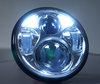 Optiek Motor Full LED Chroom voor Rond 5,75 inch koplamp - type 3 dagrijlichten