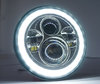 Optiek Motor Full LED Chroom voor Rond 7 inch koplamp - type 5 Angel Eye