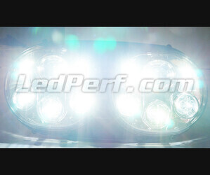 Koplamp Motor Full LED Zwart voor Harley Davidson Road Glide (1998-2014) Zuiver wit verlichting