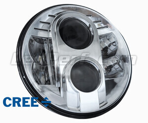 Optiek Motor Full LED Chroom voor Rond 7 inch koplamp - type 1