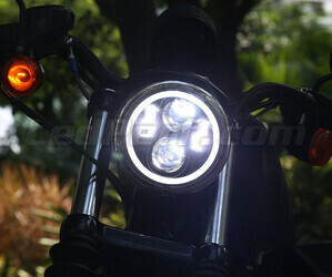 Optiek motor Full LED Zwart voor Rond 5.75 inch koplamp - type 4