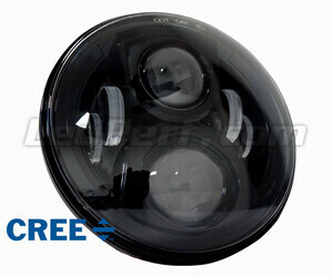 Optiek Motor Full LED Zwart voor Rond 7 inch koplamp - type 2