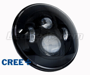 Optiek Motor Full LED Zwart voor Rond 7 inch koplamp - type 3