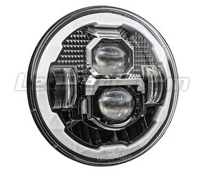 Optiek motor Full LED Zwart voor Rond 7 inch koplamp - type 4