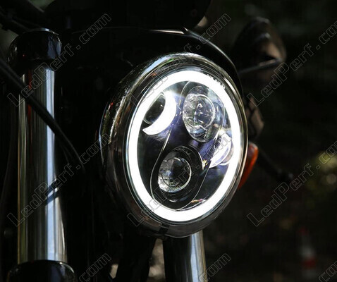 Optiek motor Full LED Chroom voor Rond 5.75 inch koplamp - type 4