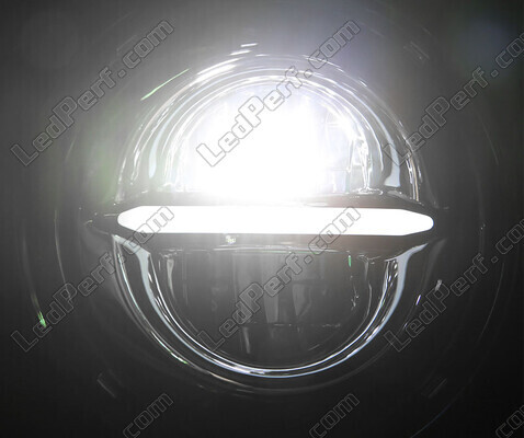 Optiek motor Full LED Chroom voor Rond 5.75 inch koplamp - Type 5