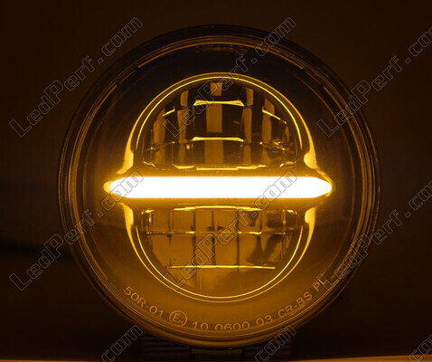 Optiek motor Full LED Chroom voor Rond 5.75 inch koplamp - Type 5