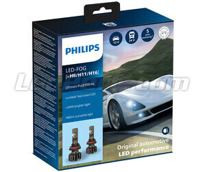 LED-lampenset H16 LED PHILIPS Ultinon Pro9100 +350% 5800K - LUM11366U91X2