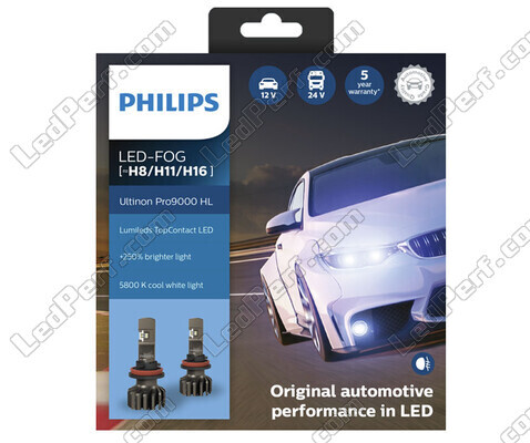 LED-lampenset H16 LED PHILIPS Ultinon Pro9000 +250% 5800K - 11366U90CWX2