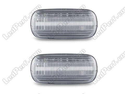 Vooraanzicht van de sequentiële LED zijknipperlichten voor Audi A4 B7 - Transparante kleur