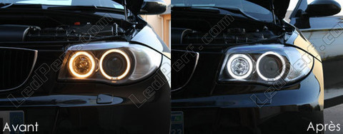 Leds wit Xenon voor angel eyes H8 BMW Serie 1 fase 2 6000K - MTEC V3.0