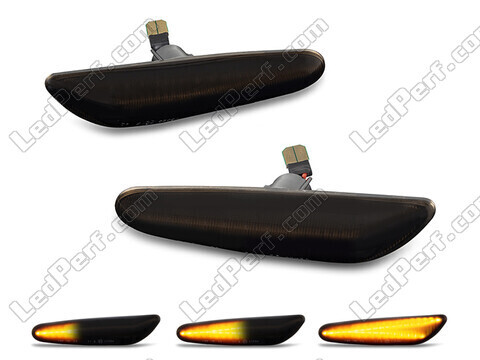 Dynamische LED zijknipperlichten voor BMW Serie 3 (E90 E91) - Gerookte zwarte versie