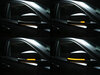 Verschillende stappen in de lichtsequentie van de dynamische knipperlichten Osram LEDriving® voor BMW Serie 3 (F30 F31) buitenspiegels