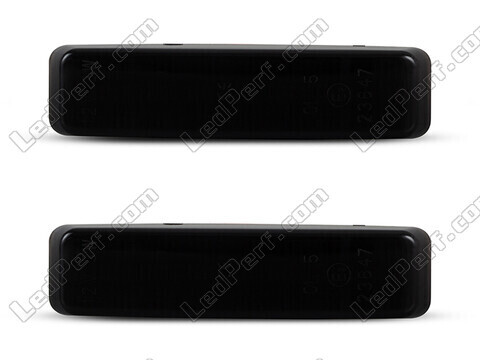 Vooraanzicht van de dynamische LED zijknipperlichten voor BMW Serie 5 (E39) - Gerookte zwarte kleur
