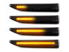 Verlichting van de dynamische LED zijknipperlichten voor BMW Serie 7 (E65 E66) - Zwarte versie