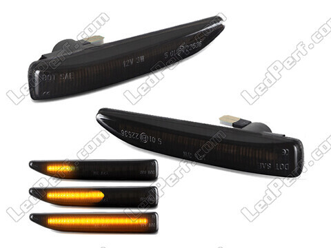 Dynamische LED zijknipperlichten voor BMW Serie 7 (E65 E66) - Gerookte zwarte versie