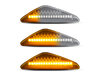 Verlichting van de sequentiële LED zijknipperlichten voor BMW X5 (E70) - Transparante versie