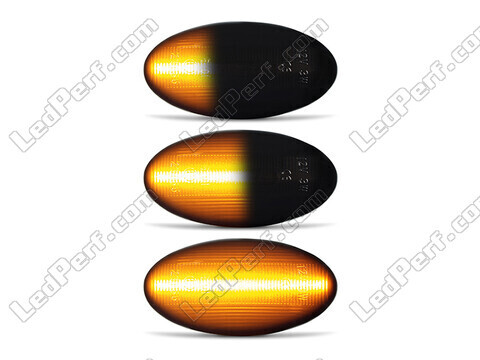 Verlichting van de dynamische LED zijknipperlichten voor Citroen C2 - Zwarte versie