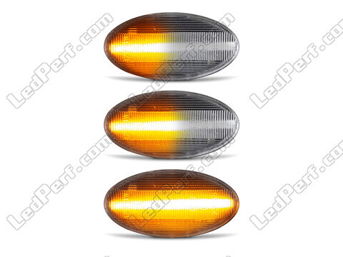 Verlichting van de sequentiële LED zijknipperlichten voor Citroen C5 I - Transparante versie