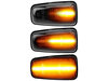 Verlichting van de dynamische LED zijknipperlichten voor Citroen Xantia - Zwarte versie