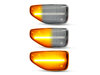 Verlichting van de sequentiële LED zijknipperlichten voor Dacia Sandero 2 - Transparante versie