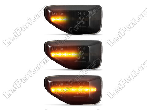 Verlichting van de dynamische LED zijknipperlichten voor Dacia Sandero 2 - Zwarte versie