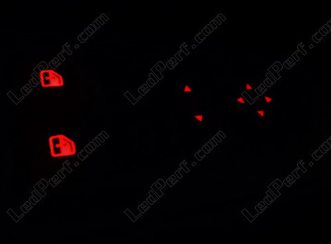 Ledverlichting Knoppen raambediening en instelling achteruitkijkspiegels rood Fiat Grande Punto Evo