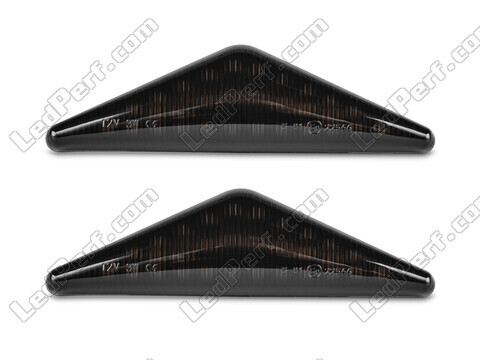 Vooraanzicht van de dynamische LED zijknipperlichten voor Ford Mondeo MK3 - Gerookte zwarte kleur
