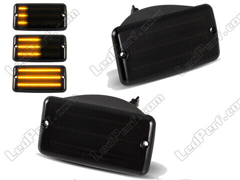 Dynamische LED zijknipperlichten voor Jeep Wrangler II (TJ) - Gerookte zwarte versie