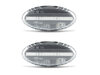 Vooraanzicht van de sequentiële LED zijknipperlichten voor Mazda 3 phase 1 - Transparante kleur