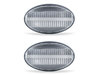 Vooraanzicht van de sequentiële LED zijknipperlichten voor Mercedes Classe A (W168) - Transparante kleur