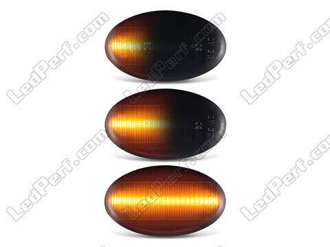 Verlichting van de dynamische LED zijknipperlichten voor Mercedes Classe A (W168) - Zwarte versie