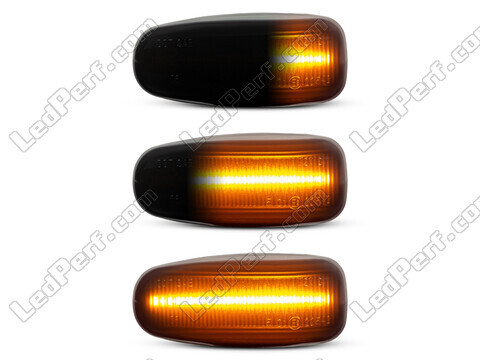 Verlichting van de dynamische LED zijknipperlichten voor Mercedes SLK (R170) - Zwarte versie