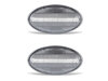 Vooraanzicht van de sequentiële LED zijknipperlichten voor Mini Cabriolet II (R52) - Transparante kleur