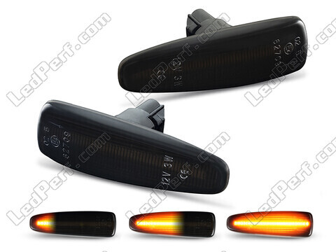 Dynamische LED zijknipperlichten voor Mitsubishi Lancer X - Gerookte zwarte versie